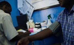 A HIV positive homosexual man has his blood pressure checked at a VCT clinic supported by the Global Fund via the Kenyan Red Cross (file photo). Photo: Aidspan 