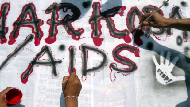 Ilustrasi kampanye HIV/AIDS. (sumber: EPA)